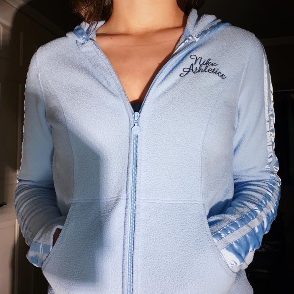 Vintage Nike Blue Zip-up Hoodie
